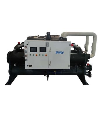 좋은 가격 ISO 물 냉각 스크루 냉장 1100HP 1100KW/Hr 189.2m3/H 순환 흐름 이중 회로 온라인으로