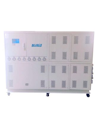 좋은 가격 저소음 물 냉각 산업 냉장고 50HP 153.91KW/Hr 4 입구 4 출구 온라인으로